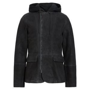 AllSaints Norton 2-In-1 Hooded Suede Blazer